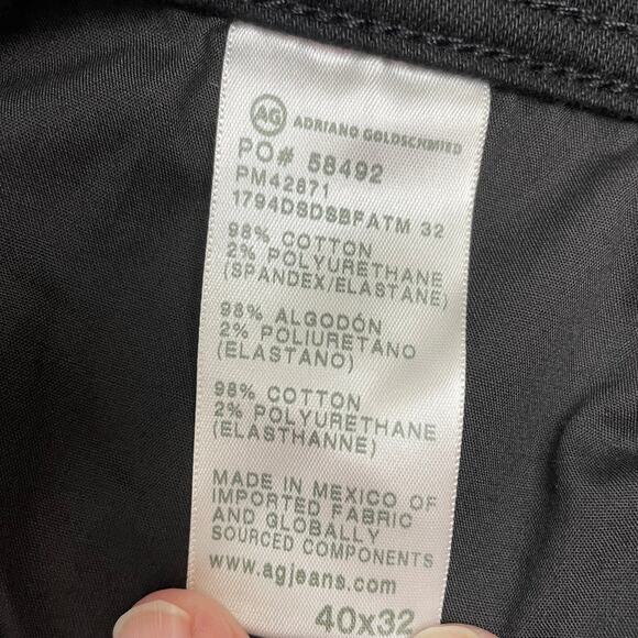 AG Adriano Goldschmied NWT The Everett Slim Straight Jeans Endless Black 40x32 - Picture 11 of 14
